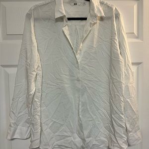 Uniqlo Button Up Button Down White Creme XXL